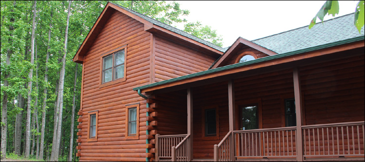 Log Home Staining in Windsor, Ohio